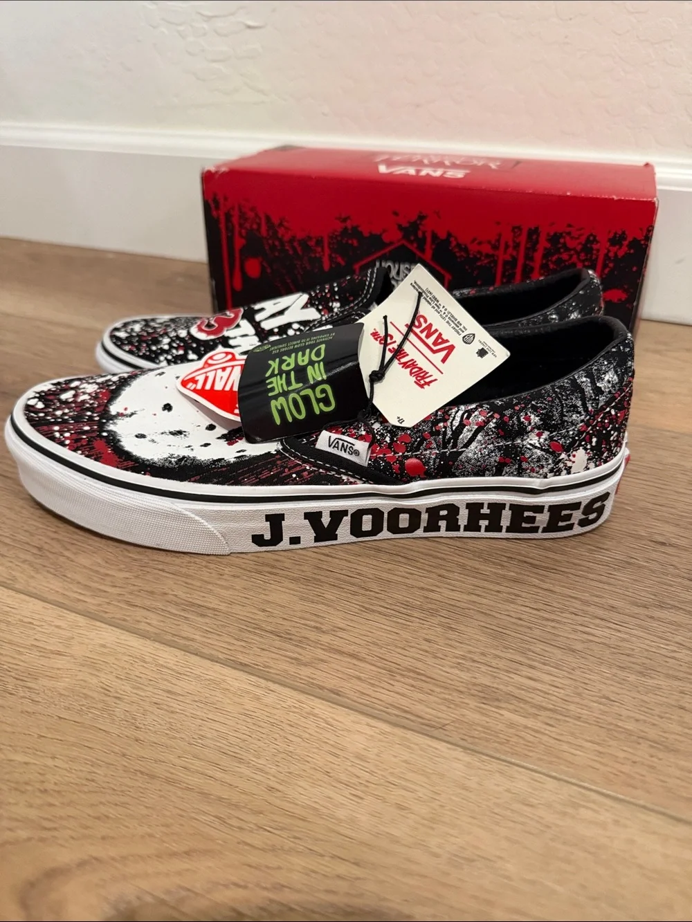 NWT Vans x House of Terror Friday the 13th Slip-Ons Size 9